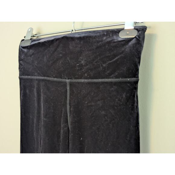 Athleta Elation Black Velvet Tights Soft Stretchy Yoga Leggings Whimsigoth Sz S - Picture 6 of 11